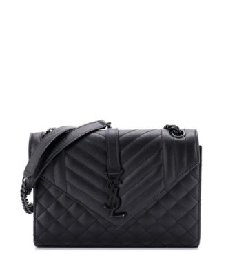 Medium Classic Monogram Envelope Satchel Mixed Matelasse Leather