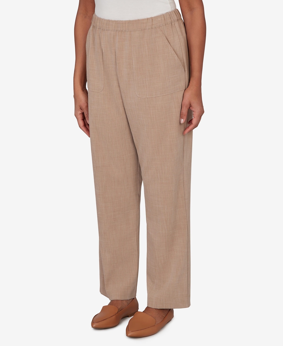 Alfred Dunner Women's Grand Bazaar Textured Pull-On Pants