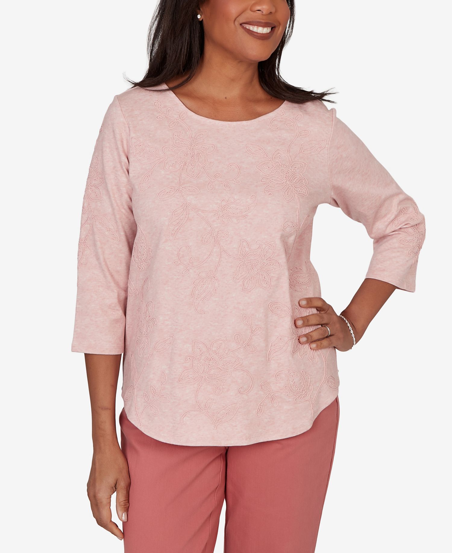 Women's Camden Market Tonal Floral Soutache Knit Top