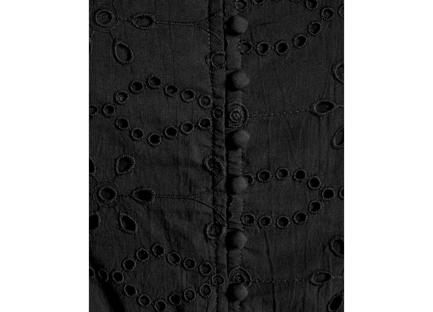 Women's Eyelet Detail Sleeveless Square Neck Peplum Top