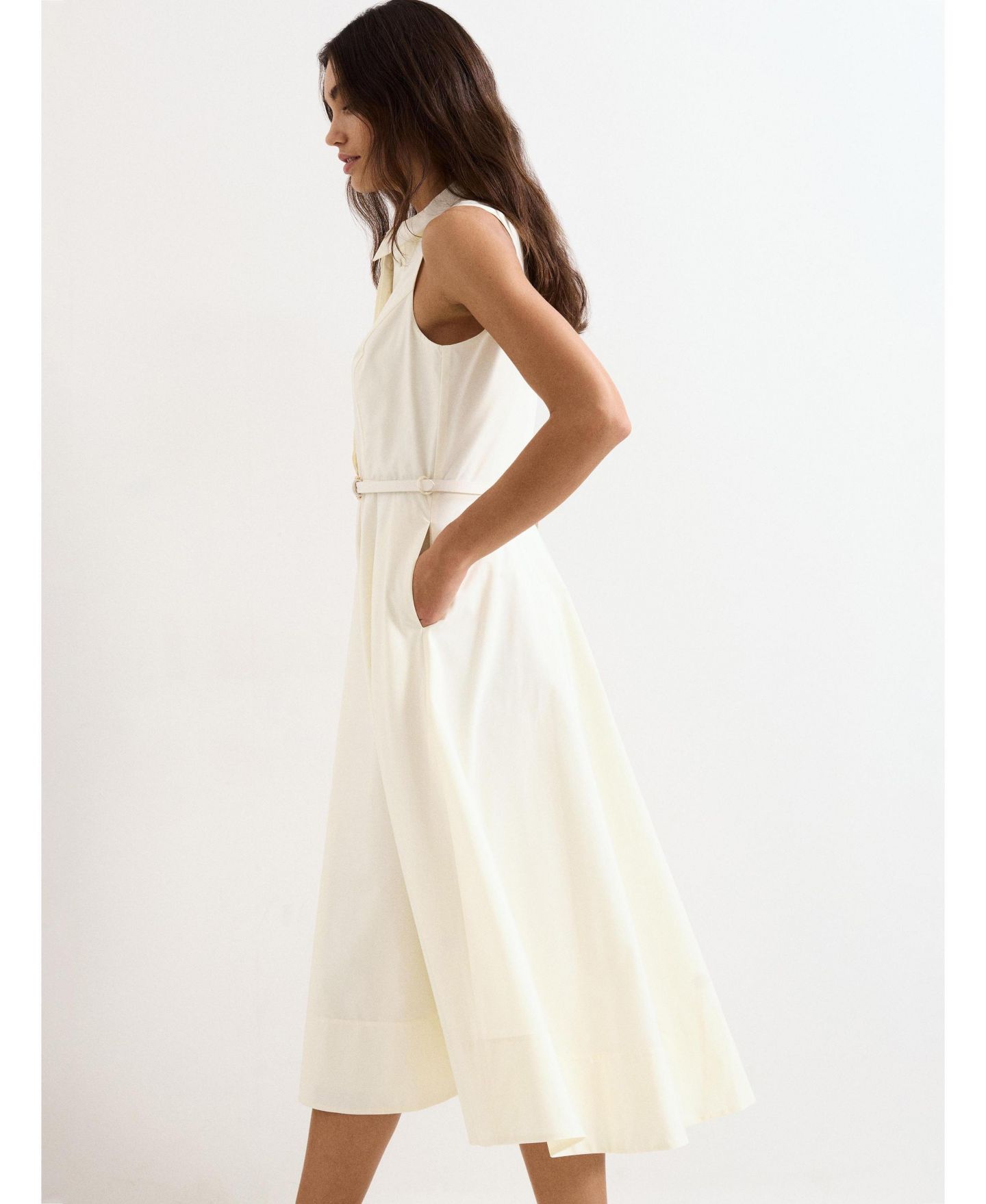 Женское платье Phase Eight Ariane Shirt Dress, цвет: Слоновая кость — фото 5