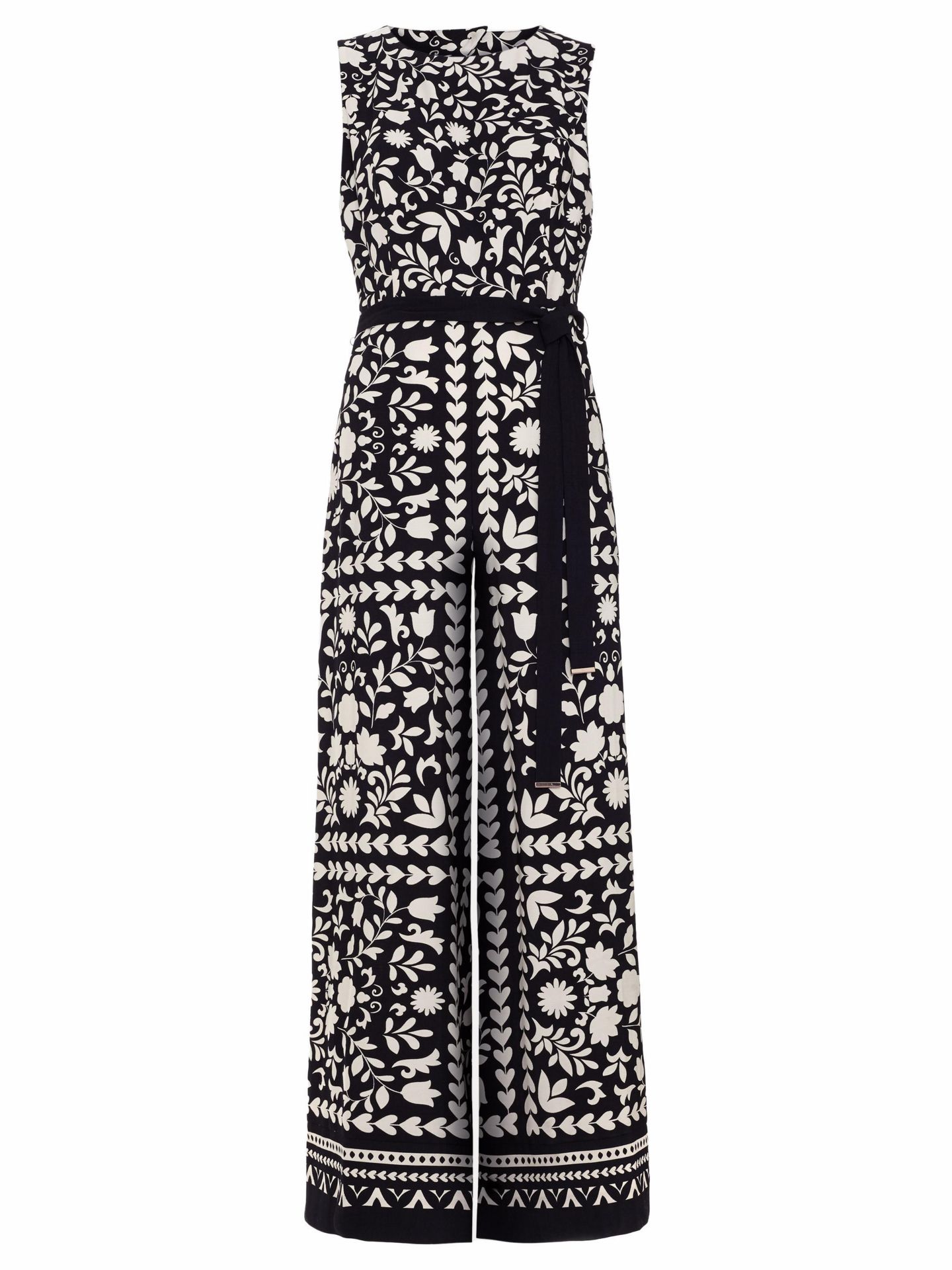 Женский комбинезон Phase Eight Cyra Printed Jumpsuit, цвет: Чёрный / Слоновая кость — фото 2