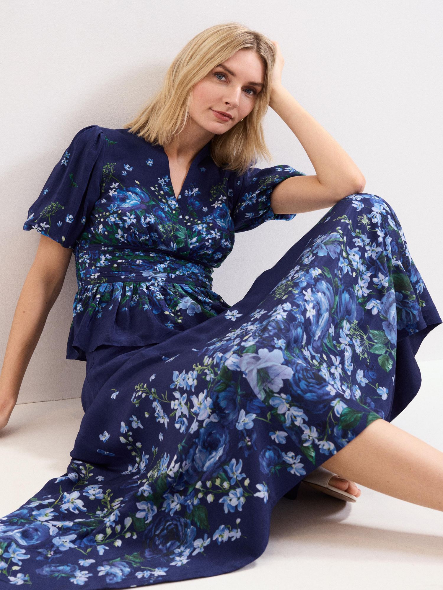Women's Safa Puff Sleeve Floral Blouse