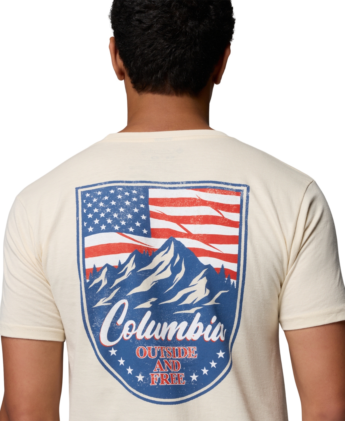 Columbia Men's Patriotic Inspired Graphic Print Cotton T-Shirt