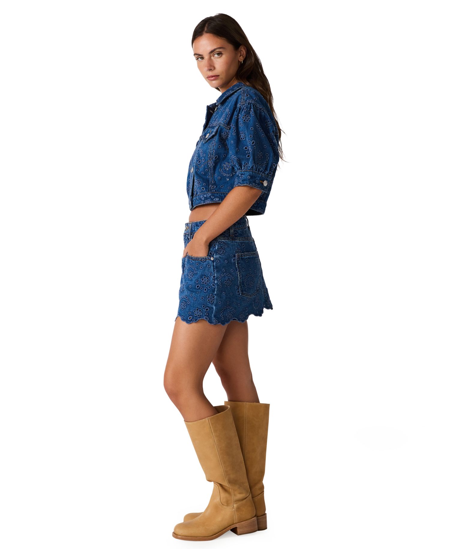 Women's Delilah Eyelet Non-Stretch Skort