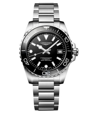 Men's HydroConquest Silver Stainless Steel Bracelet Watch 39mm