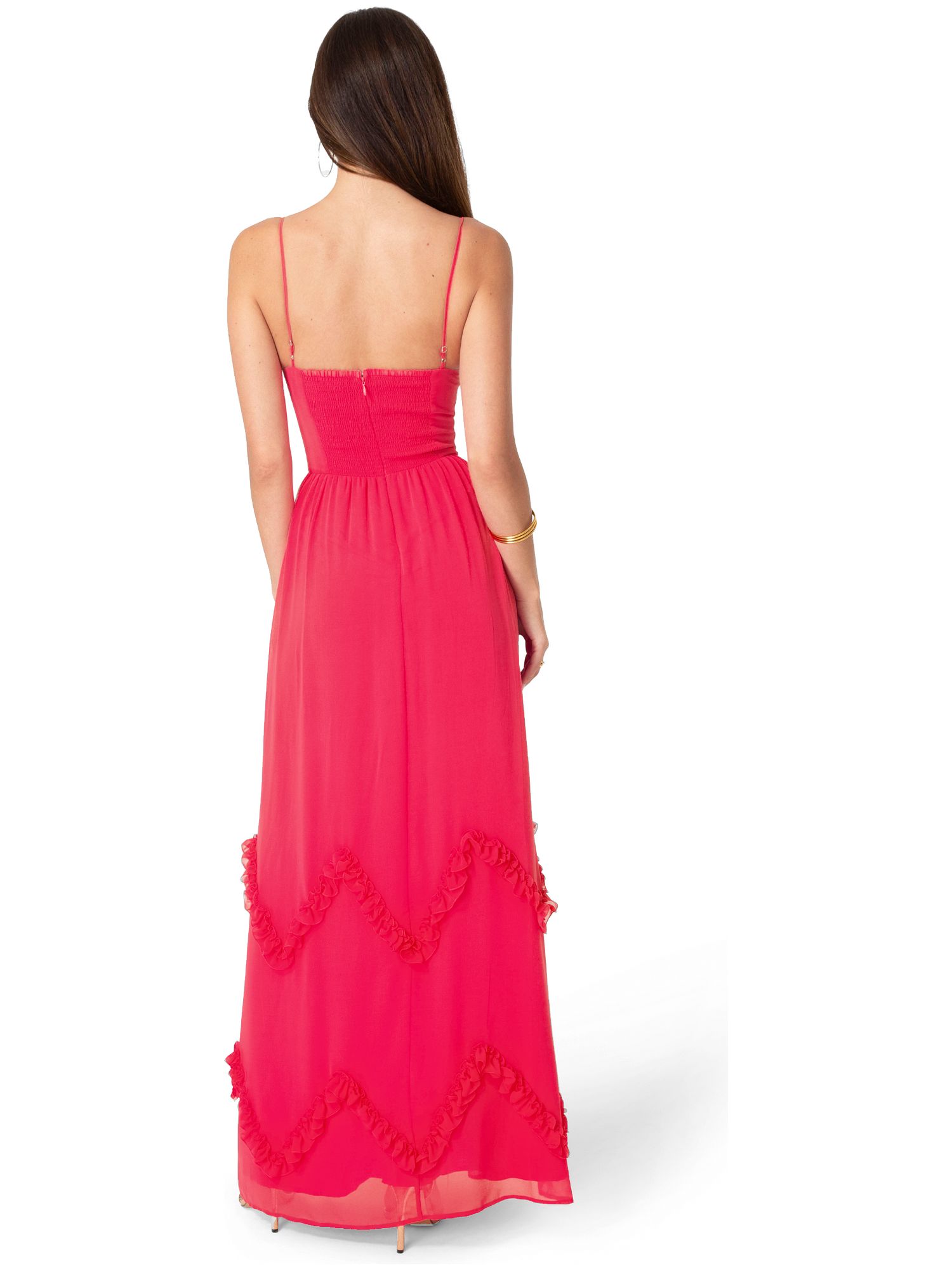 Women's Soft Ruffle Corset Maxi Dress