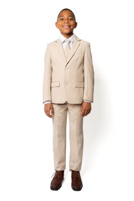 Big Boys 007 Slim Fit 5-Piece Shirt, Tie, Jacket, Vest and Pants Suit Set