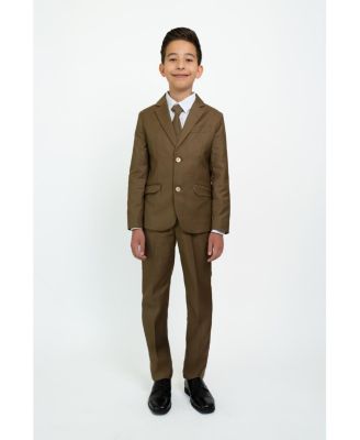 Little Boys and Big Boys 007 Slim Fit 5-Piece Shirt, Tie, Jacket, Vest and Pants Suit Set