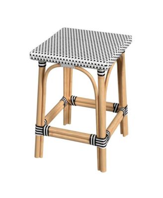 Riviera Square 24"H Rattan Counter Stool