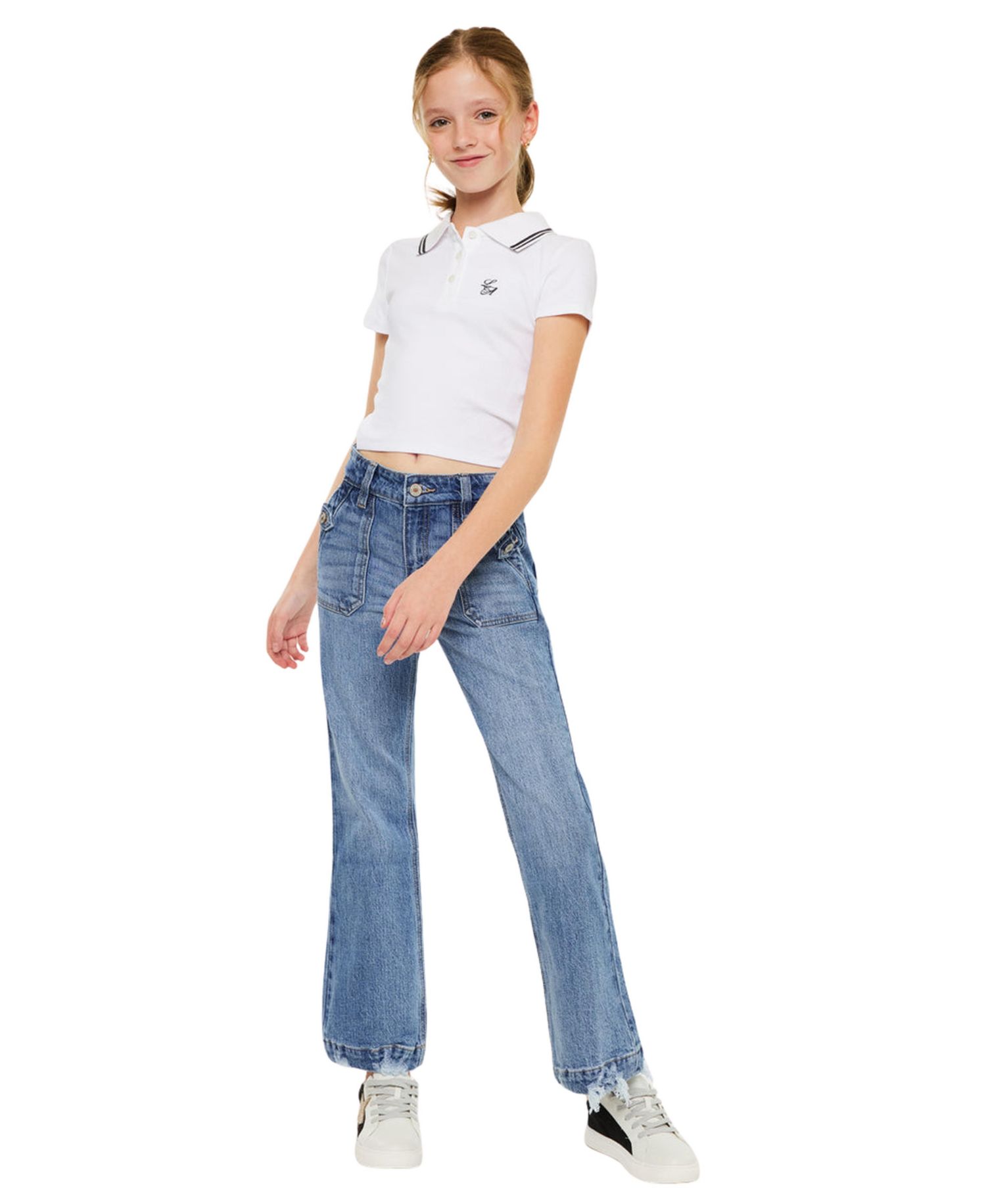 Big Girls Sherri High Rise Wide Flare Jeans