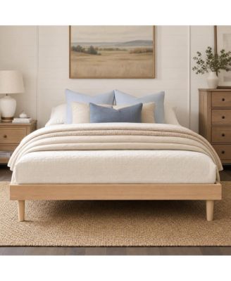 All Size Platform Bed Frame with Wooden Slats, No Box Spring Needed, Sturdy Wood Frame, Easy Assembly