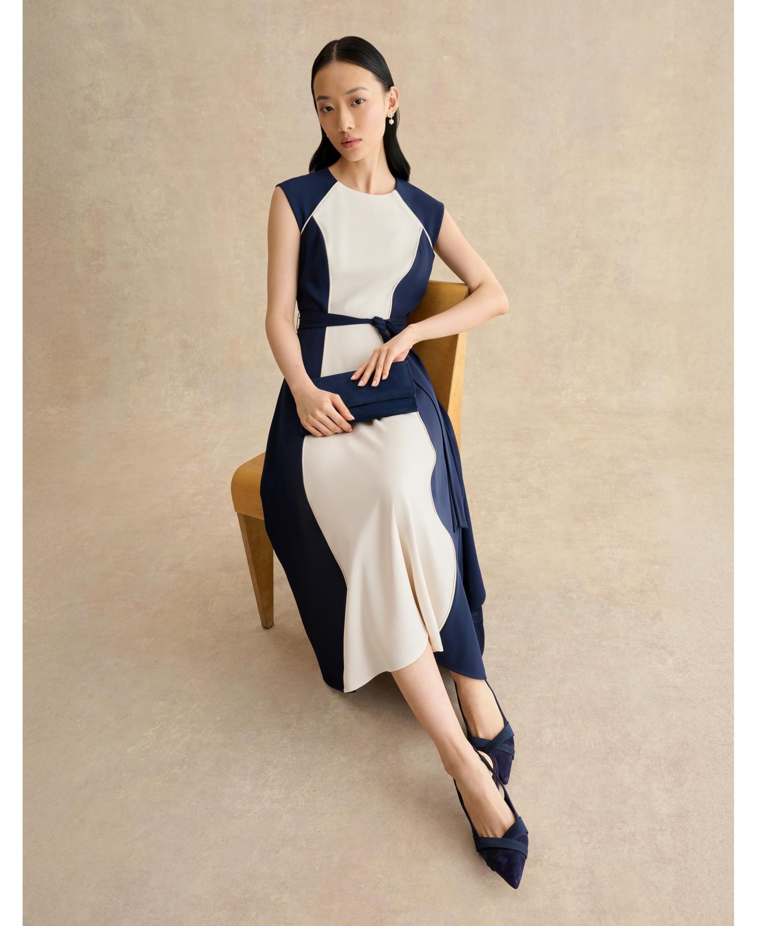 Women's Andrea Colour Block Midi Dress