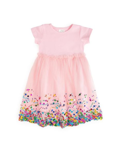 Платье Sweet Wink Pink Confetti Short Sleeve Tutu Dress для девочек-малышей, цвет: Розовый