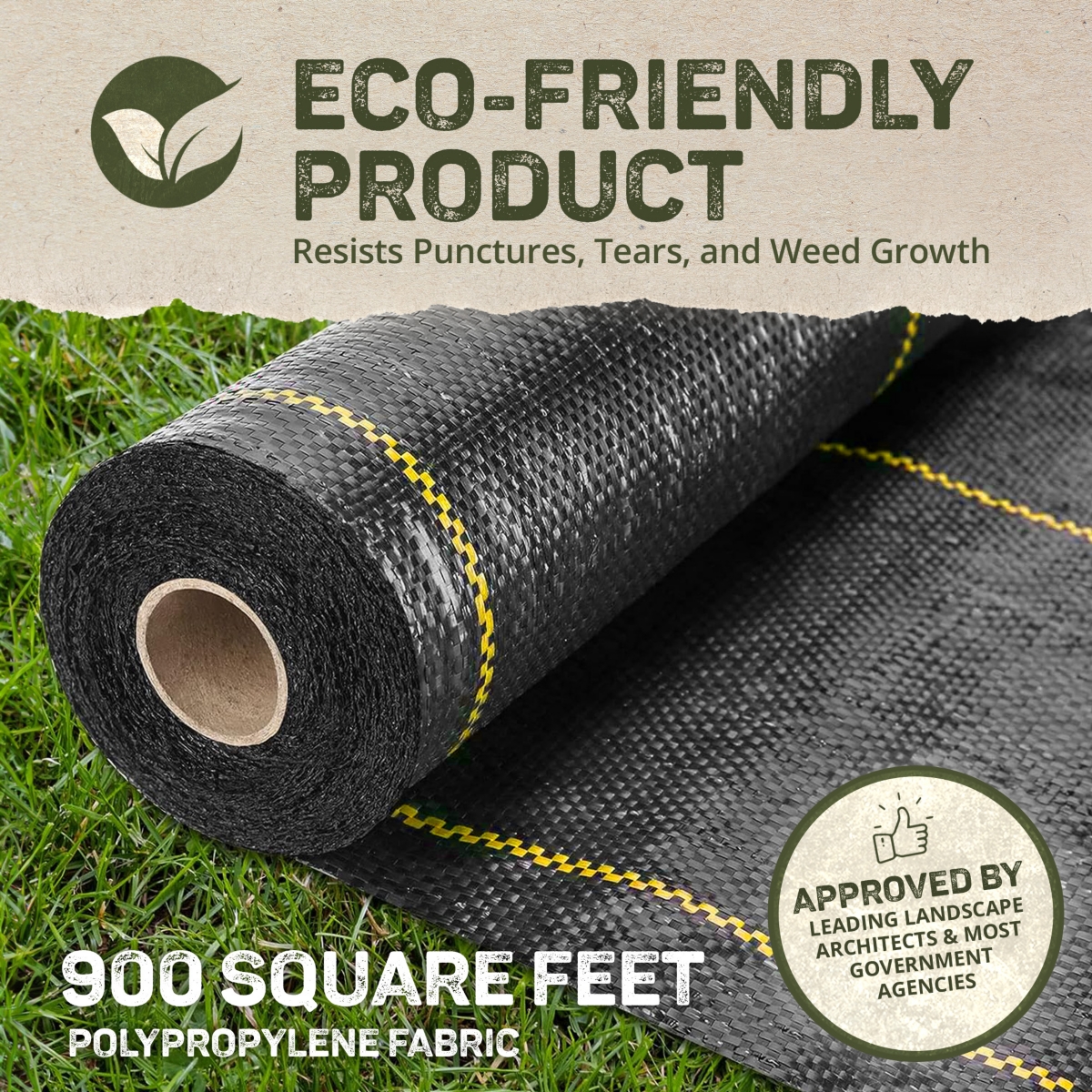 DeWitt Sunbelt 3' Wide Woven Weed Barrier Landscape Fabric Cover, 300' (Used)