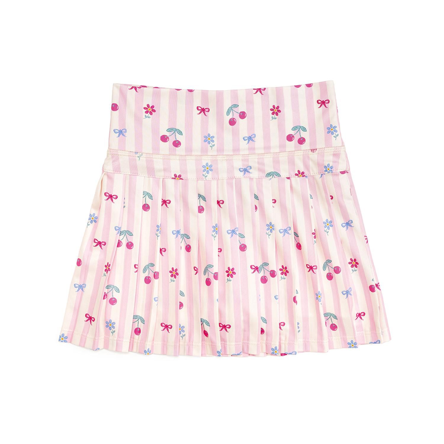 Little Girls Cherry Bow Athletic Skort