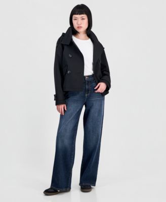 Women's Short Hooded Trench Coat