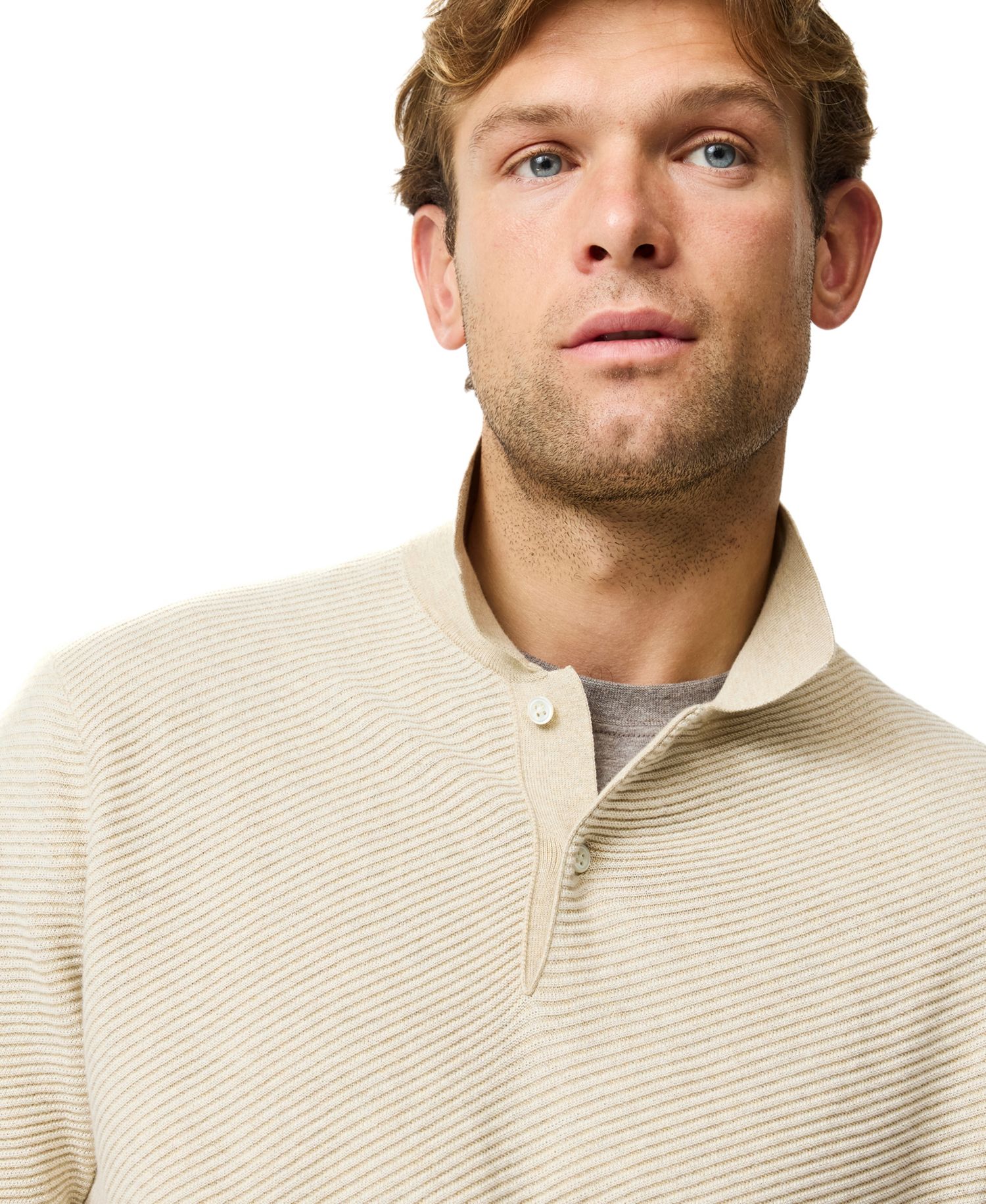 Rodd Gunn Men's Benford Bay Cotton Textured Knit Polo Shirt