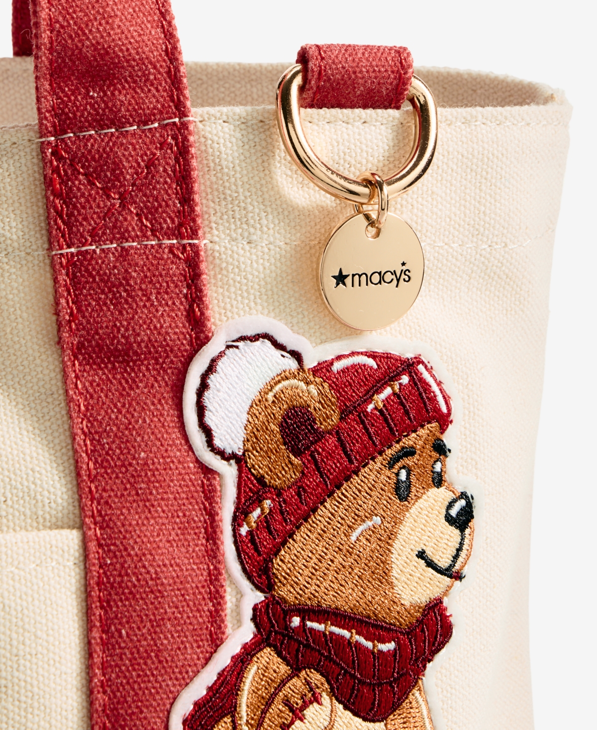 Macy's 100th Thanksgiving Day Parade Mini Balloon Character Patch Canvas Tote Bag, Macy's Exclusive