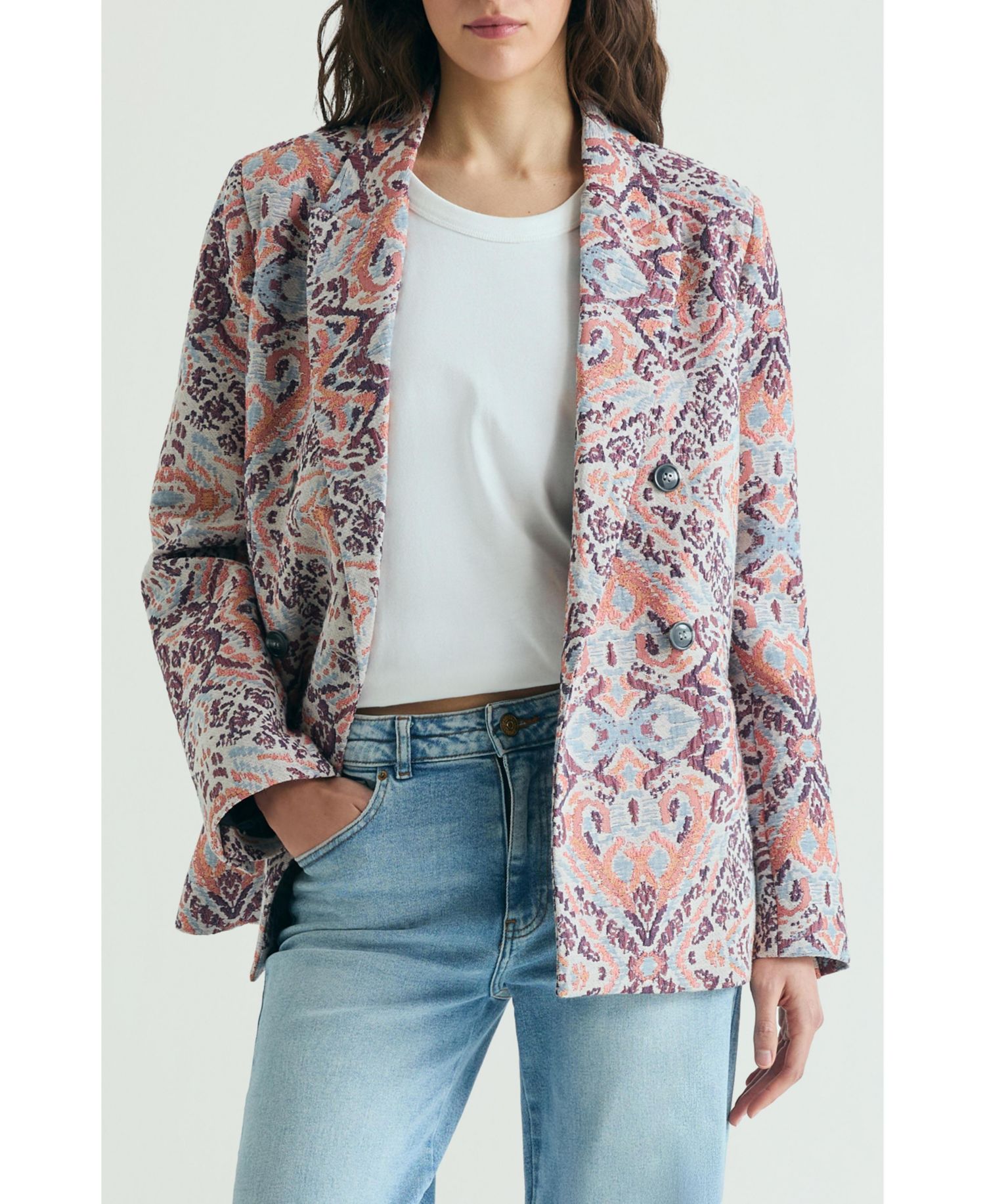 Women's Jacquard Print Blazer