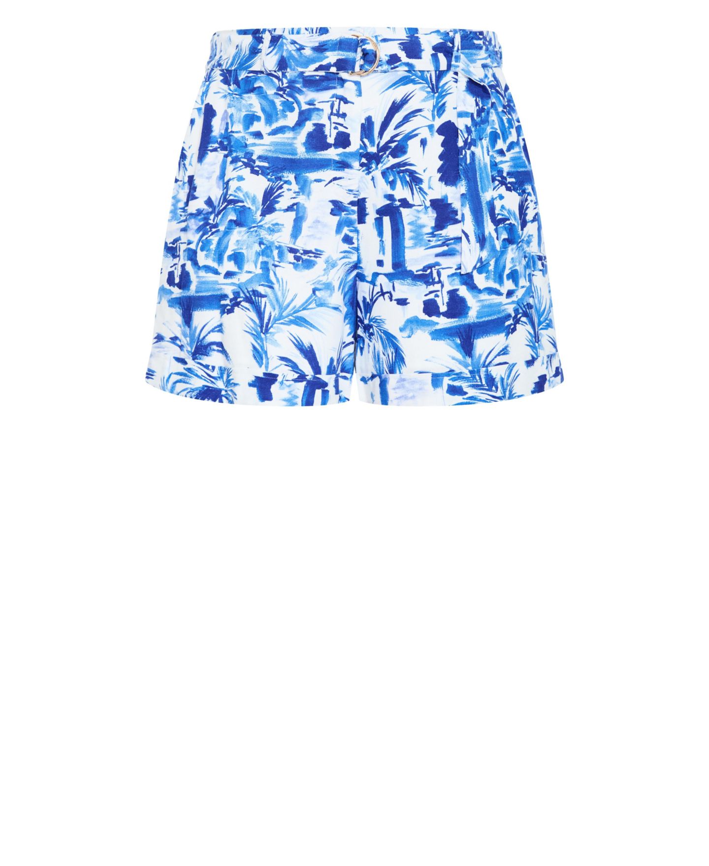 Женские шорты CITY CHIC Palm Print Short, цвет: Синий пальмовый — фото 3