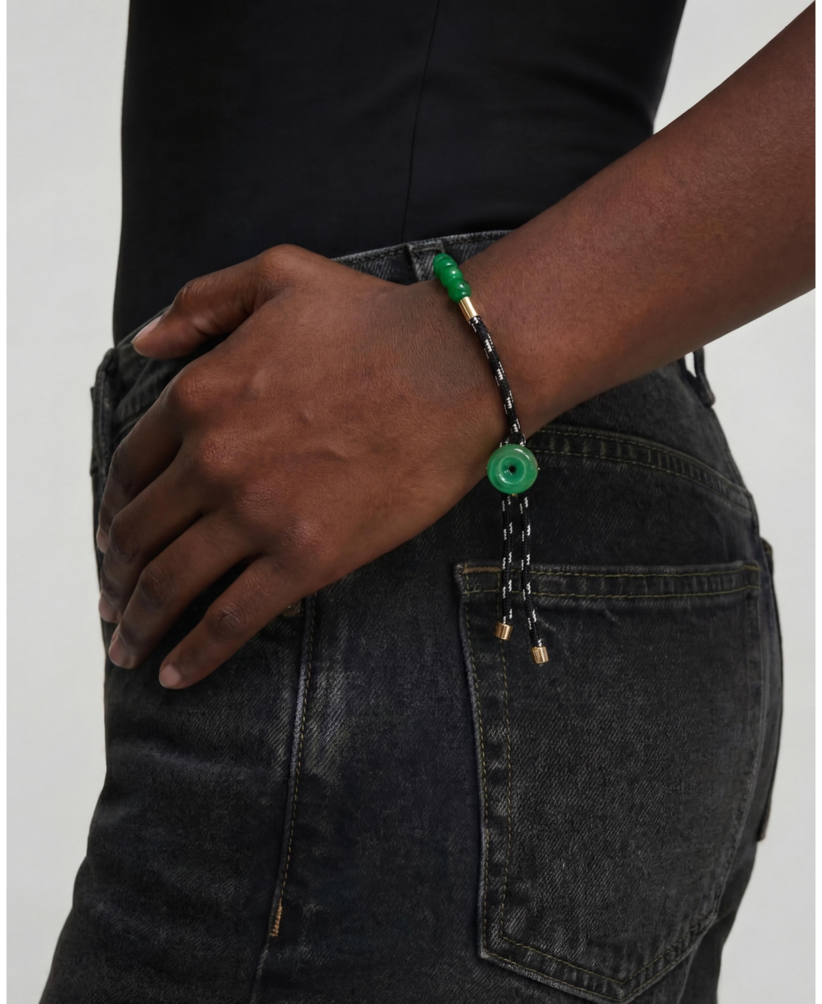 seree Paracord Jade Slider Bracelet
