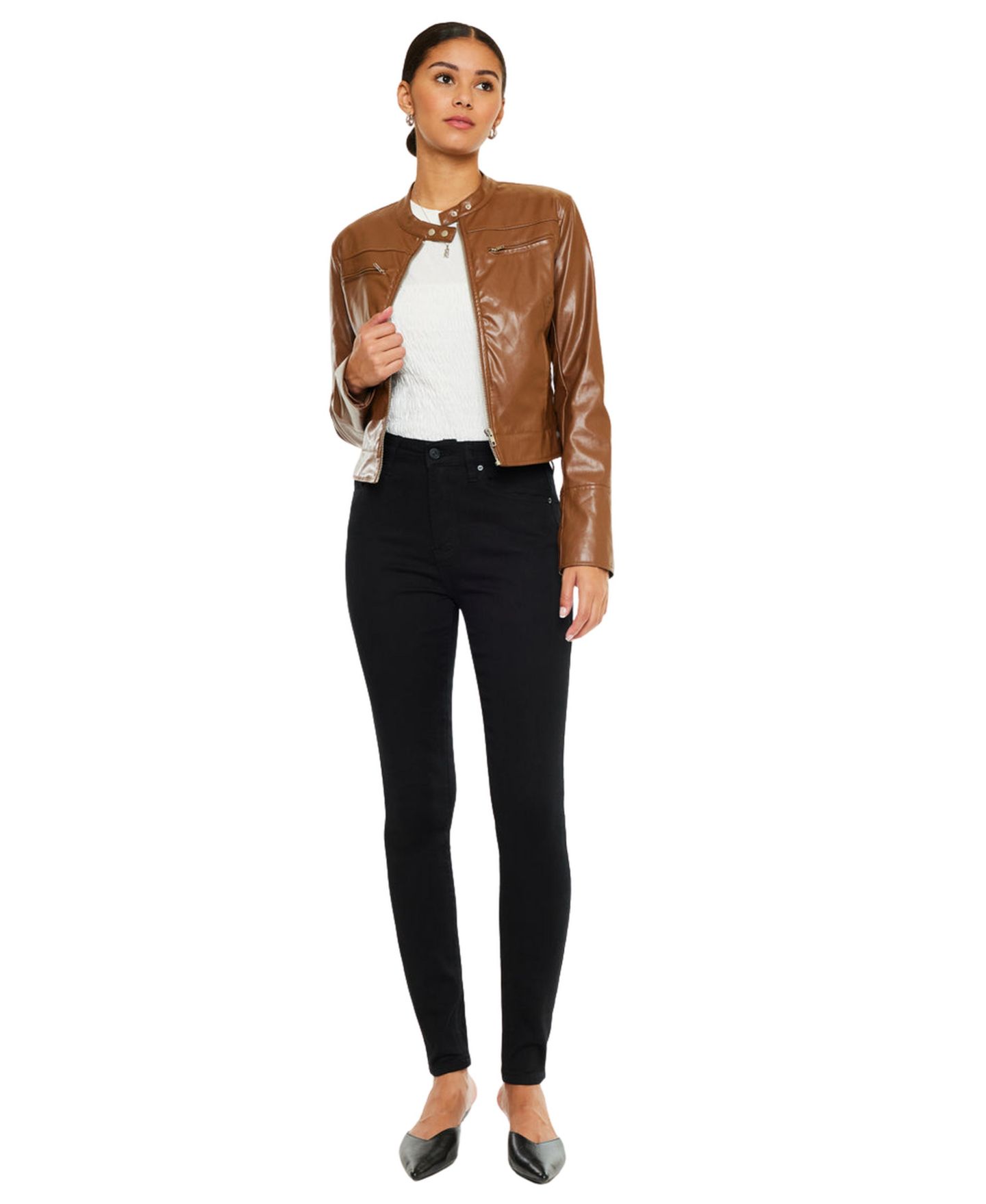 Женские джинсы KanCan Vanessa High Rise Super Skinny, цвет: Чёрный — фото 4