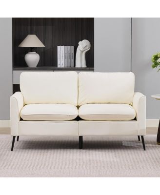 Nordic Retro Leather Cat Paw Loveseat