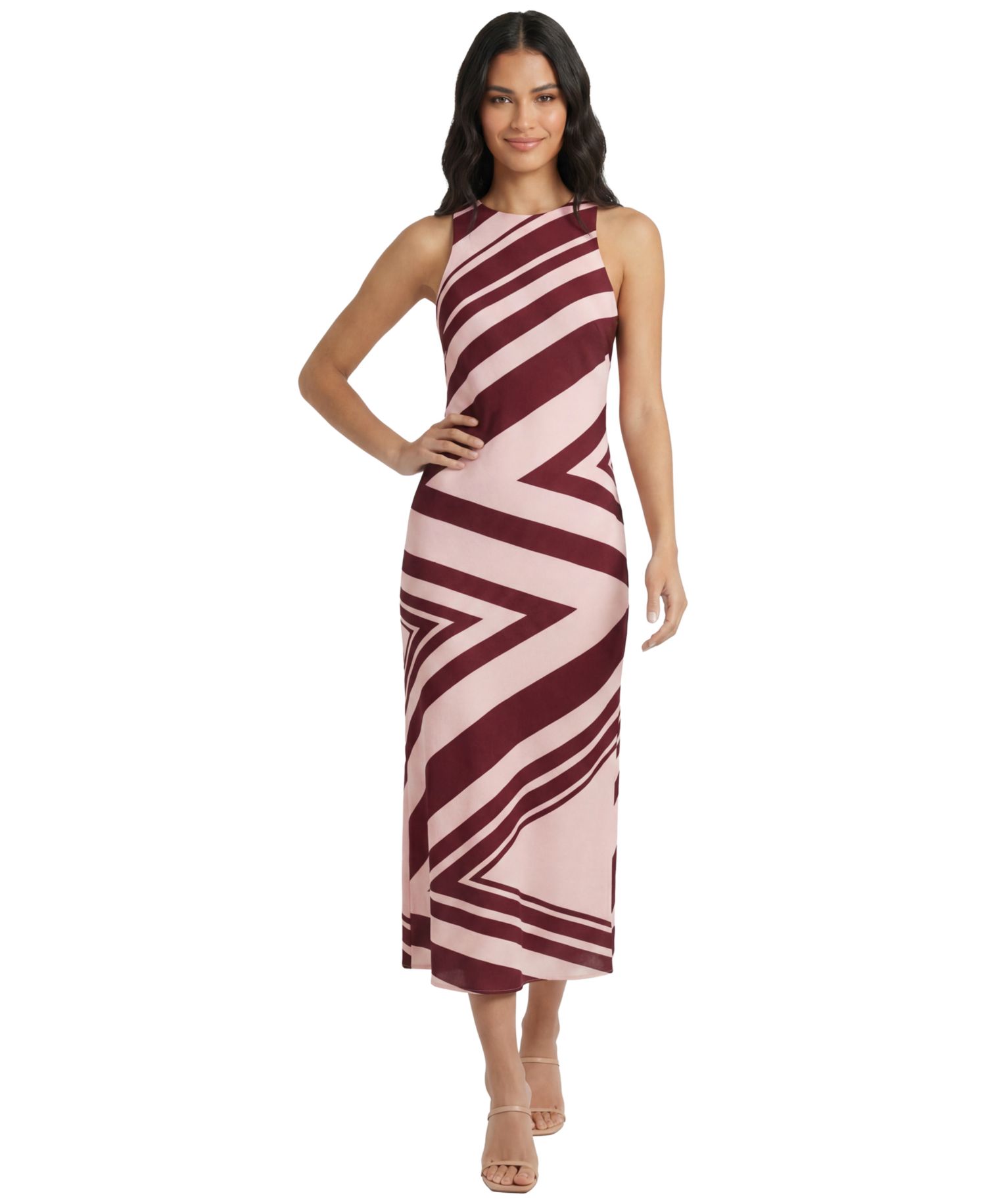 Women's Printed Sleeveless Midi Dress