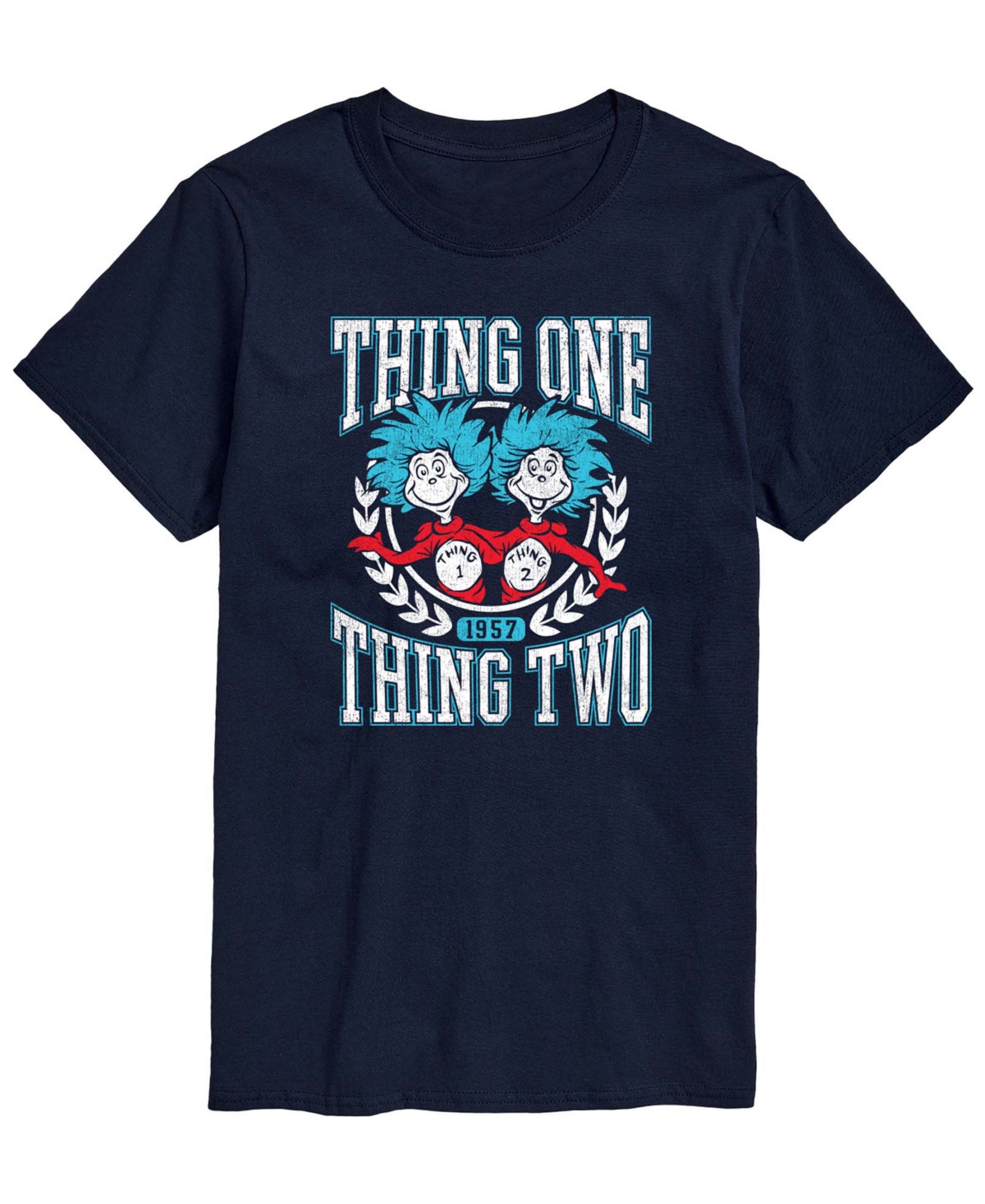 Airwaves Men's Dr. Seuss Things Collegiate Short-Sleeve Graphic T-Shirt - Navy