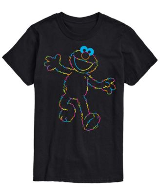 Men's Sesame Street Elmo Rainbow Lineart Short-Sleeve Graphic T-Shirt