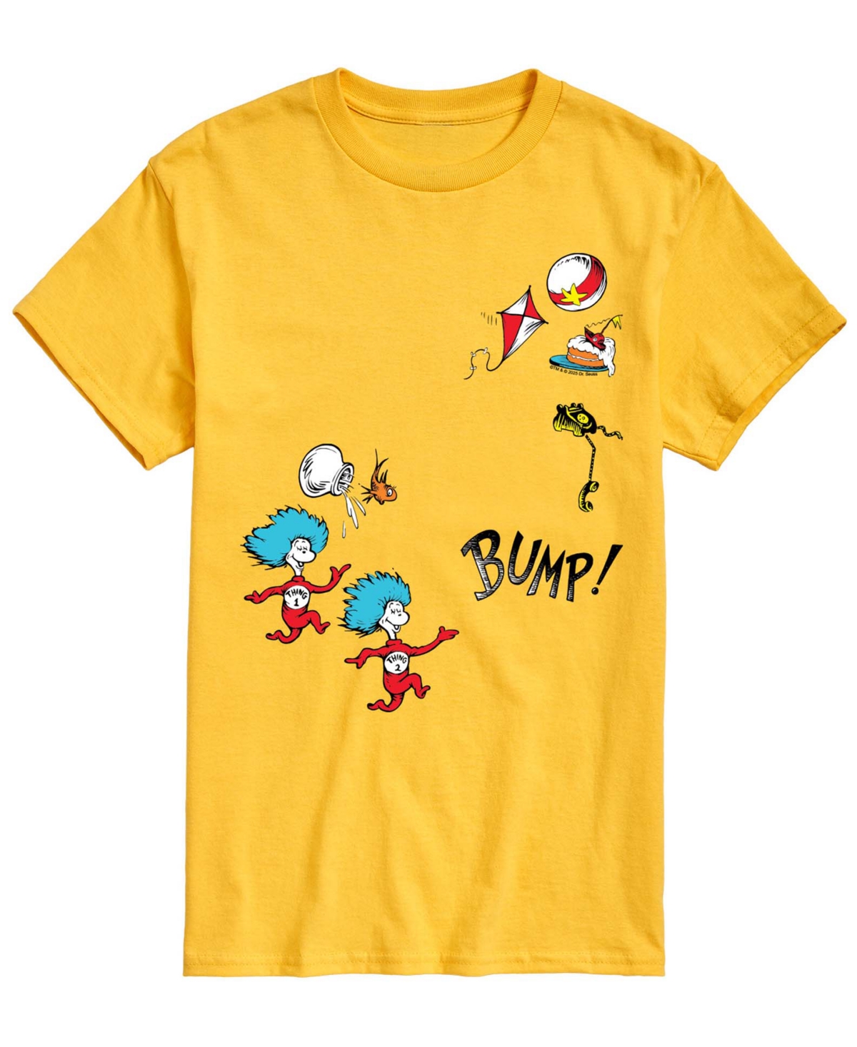 Airwaves Men's Dr. Seuss Thing And Fish Short-Sleeve Graphic T-Shirt - Yellow
