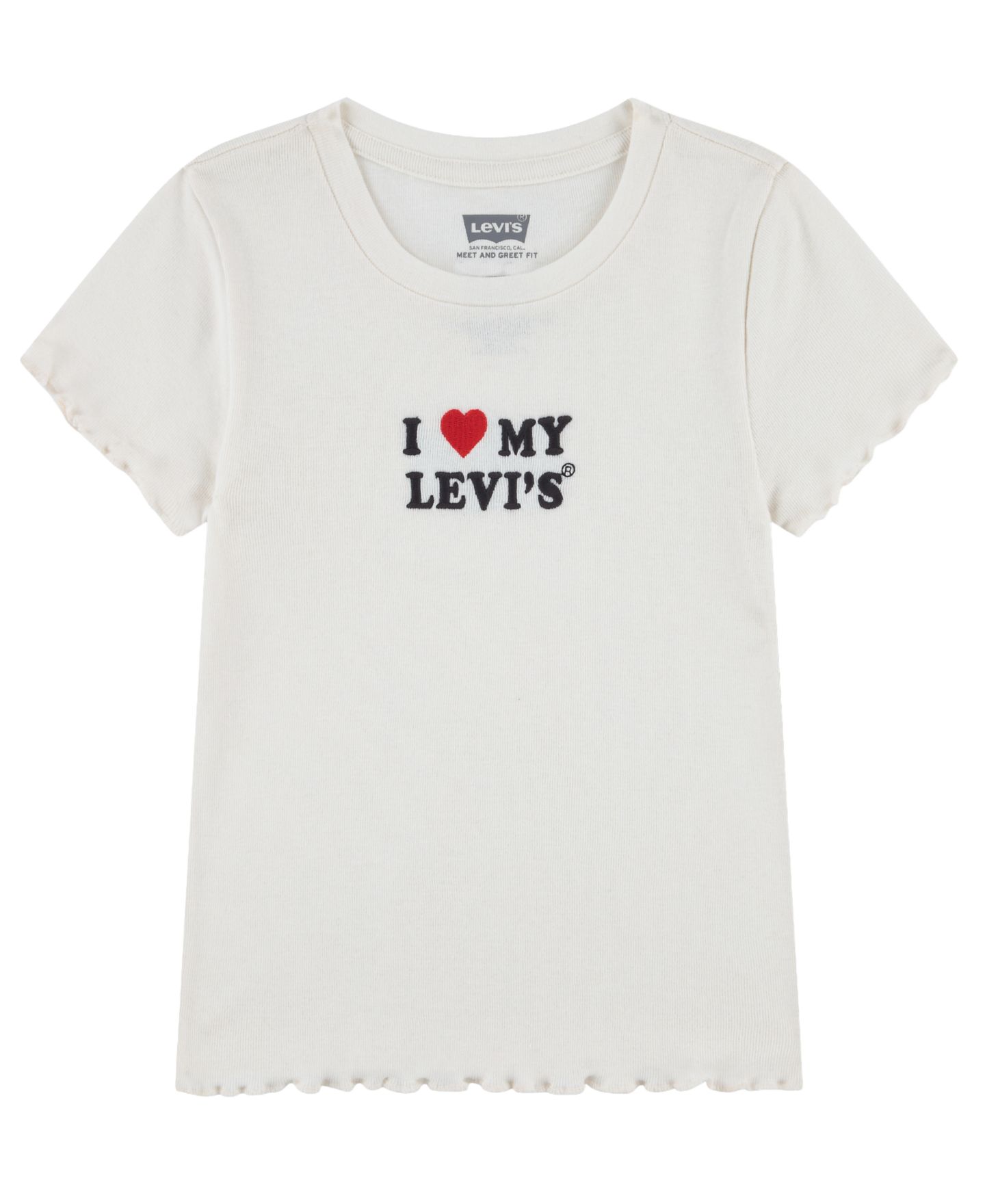 Футболка Levi's Short-Sleeve T-Shirt для девочек, цвет: Levi's Egret — фото 1