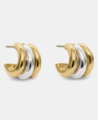 Cubic Zirconia Tiny Twinkles Trio Huggie Earrings
