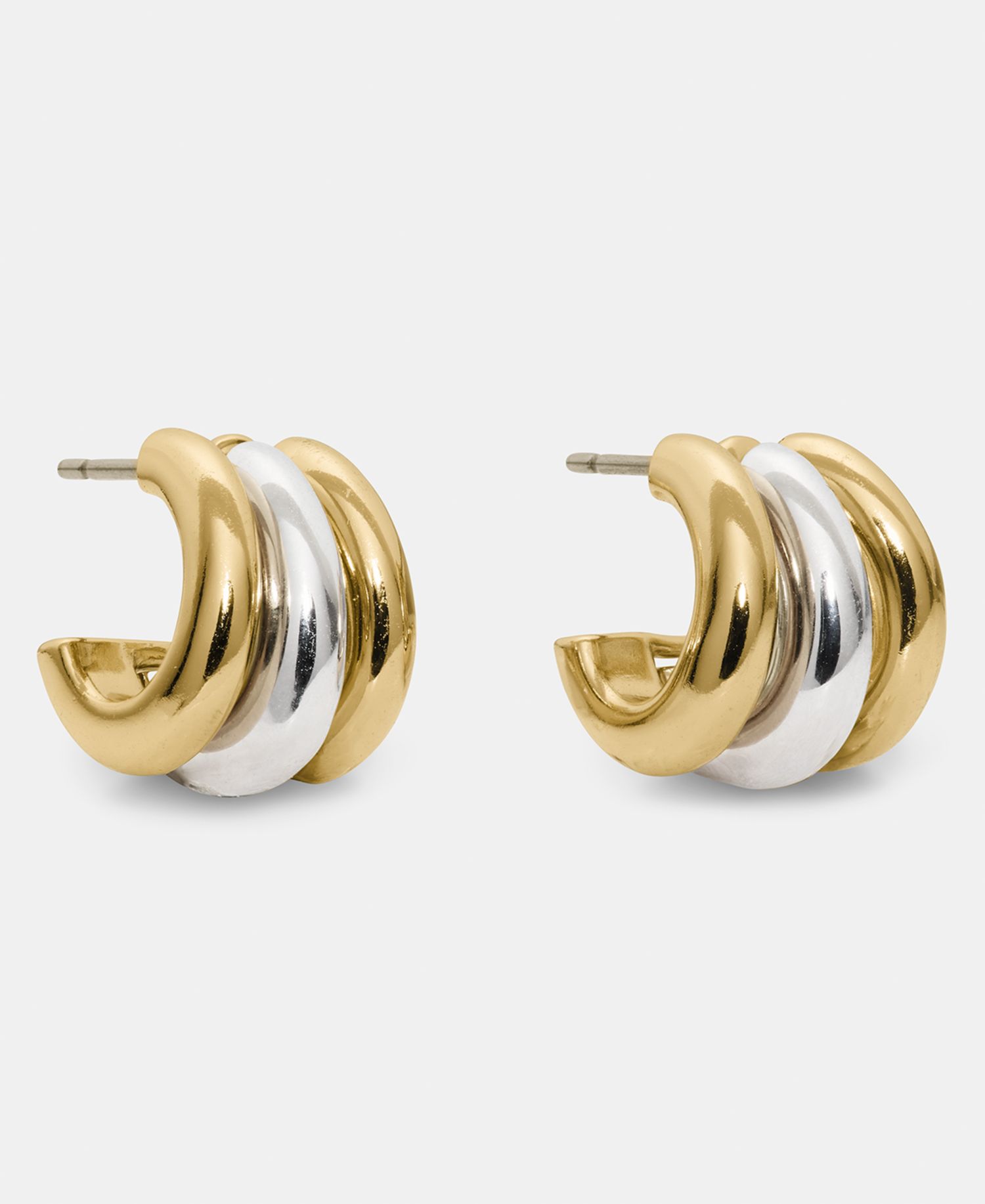 Cubic Zirconia Tiny Twinkles Trio Huggie Earrings
