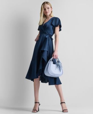 cocktail dress wrap Black Linen Wrap Maxi Dress | Trendy Women's Dress