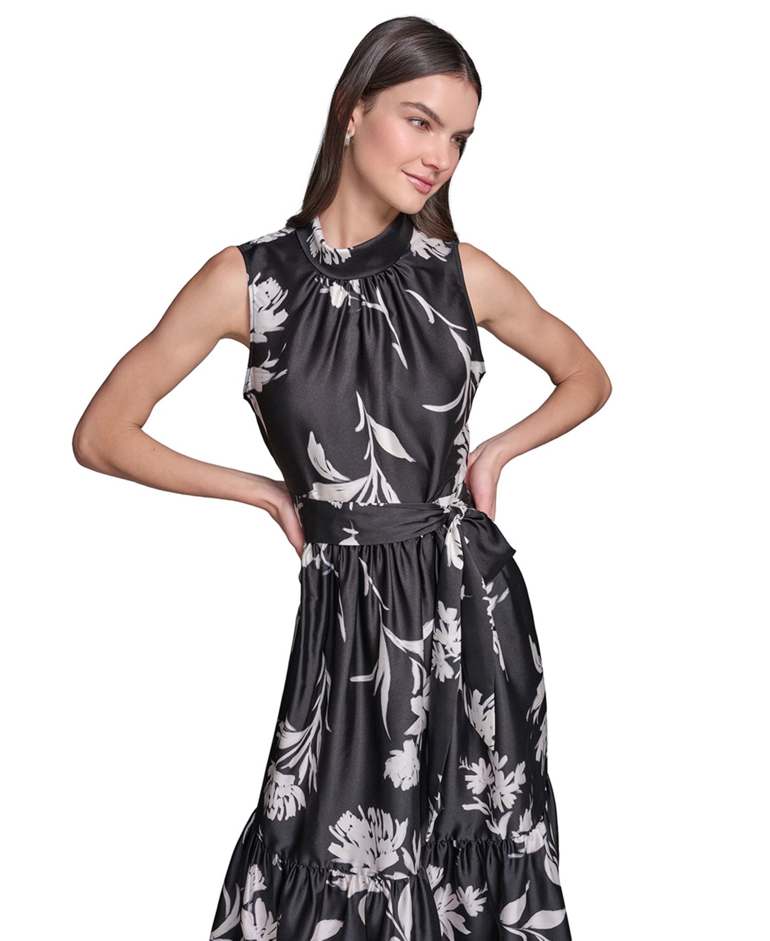 Women's Belted Midi Dress