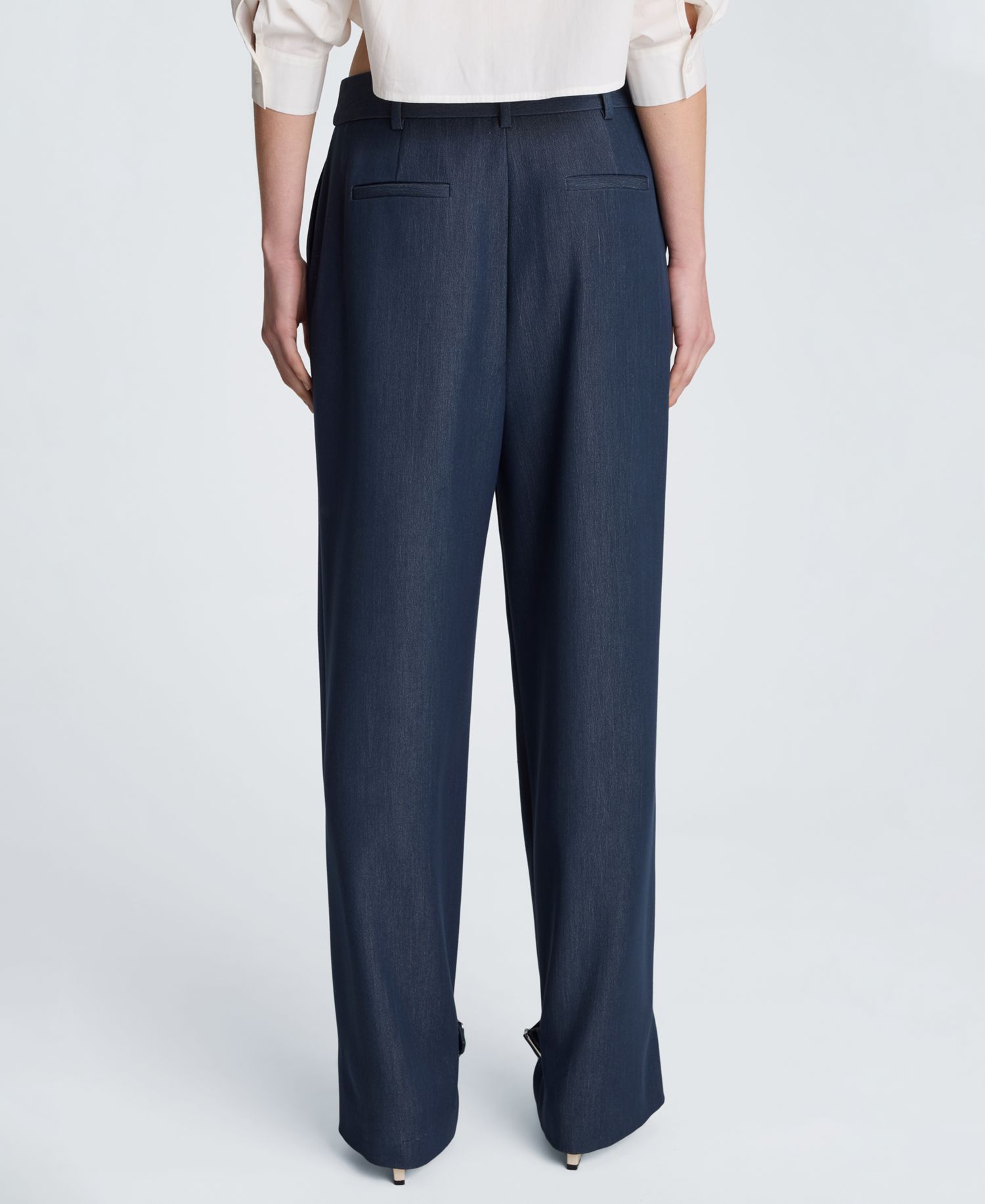 Women's High-Rise Belted Cuff Pants