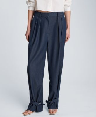 Women's High-Rise Belted Cuff Pants