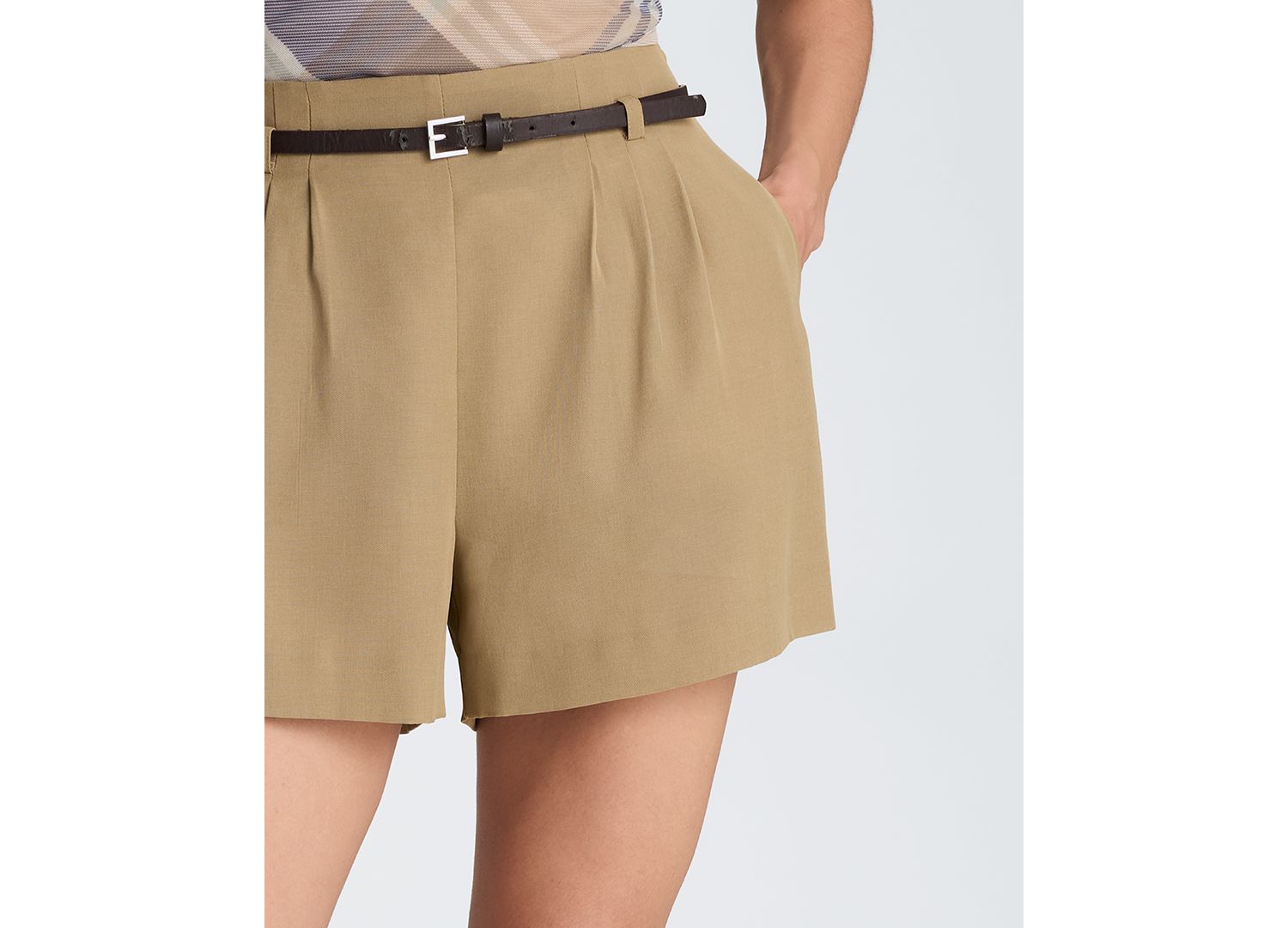 Women's High-Rise Belted Shorts