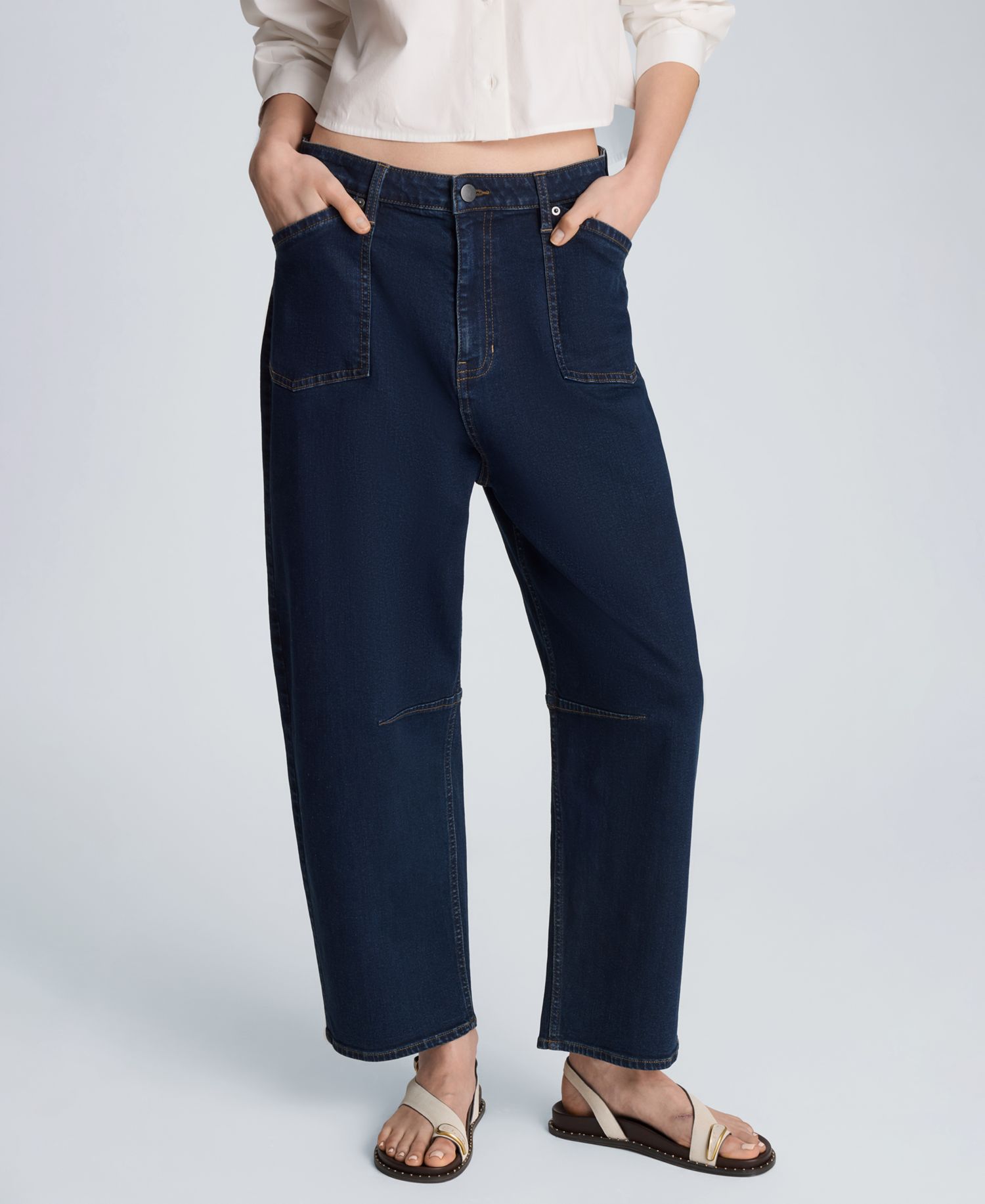 Women's High-Rise Barrel Leg Jeans