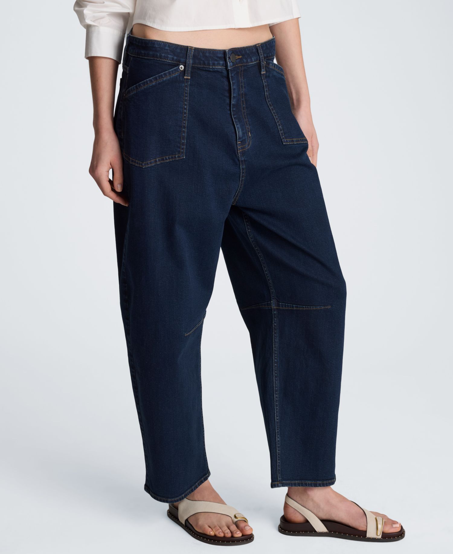 Women's High-Rise Barrel Leg Jeans