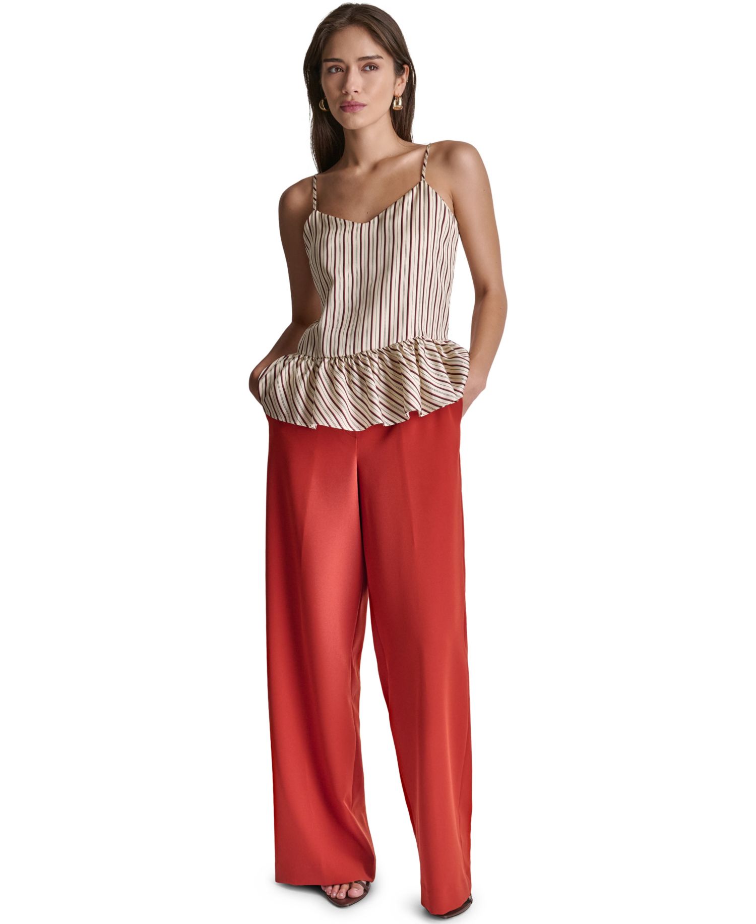 Women's V-Neck Stripe Top