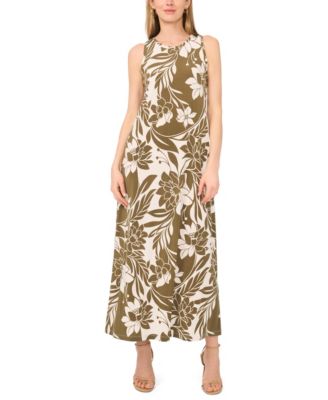Women's Printed Sleeveless Maxi Dress