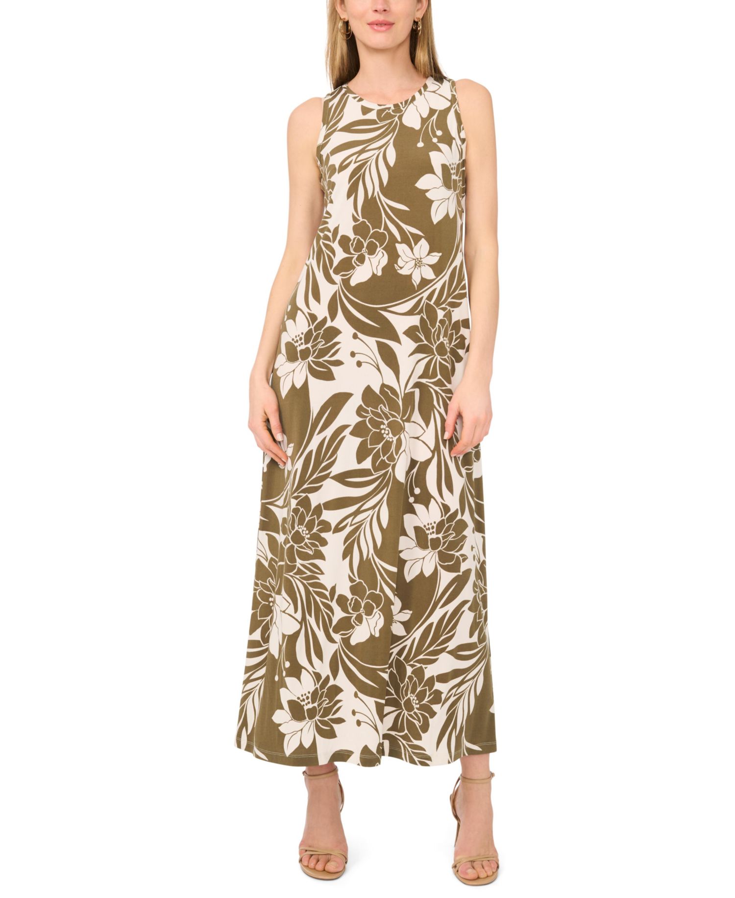 Women's Printed Sleeveless Maxi Dress