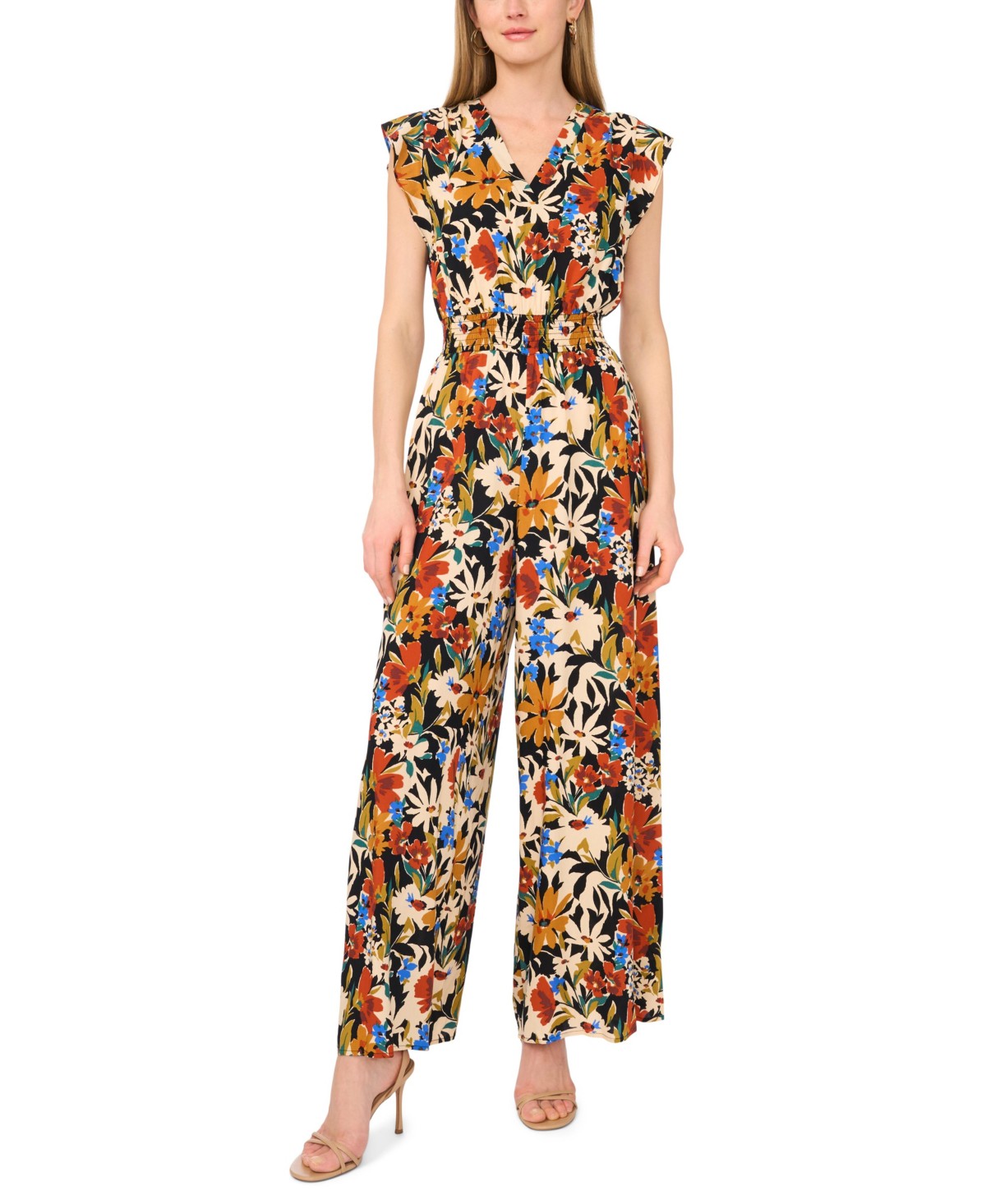 Женские Vince Camuto Women's Printed V-Neck Jumpsuit — фото 1