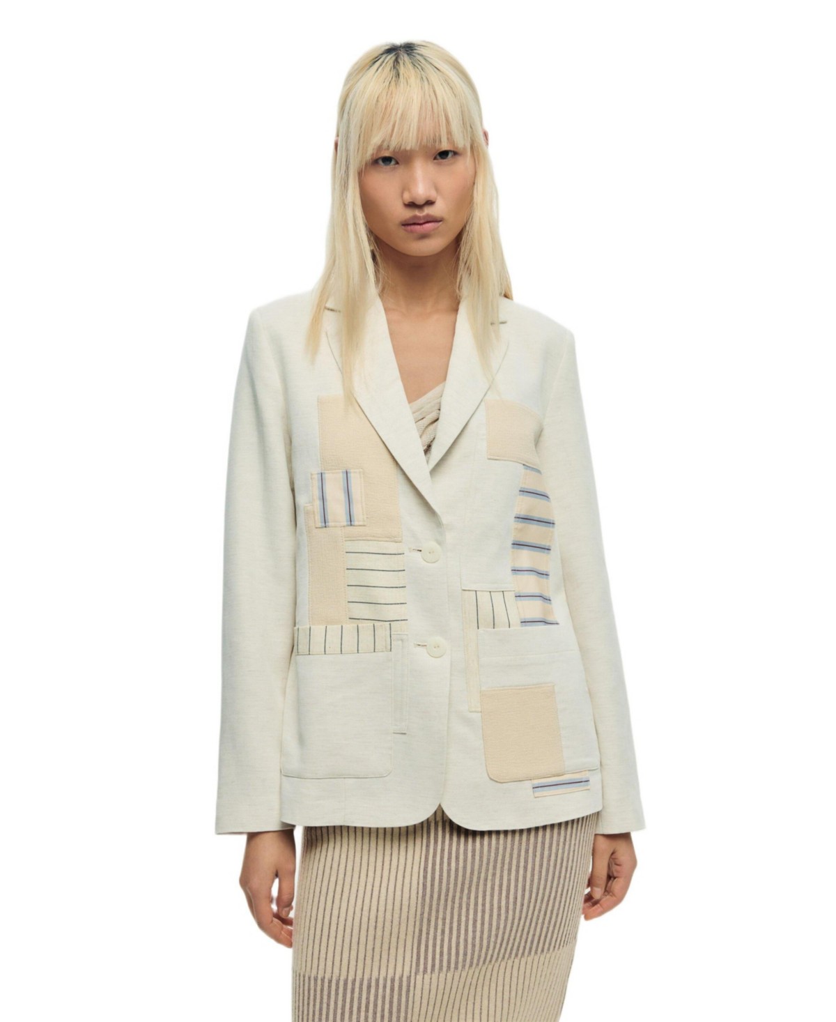 Женские Desigual Women's patchwork blazer — фото 1