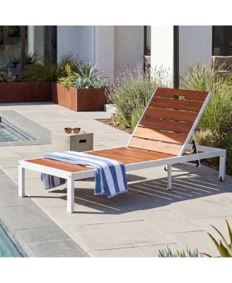 Adjustable Outdoor Chaise Lounge Chair for Patio, Poolside or Beach