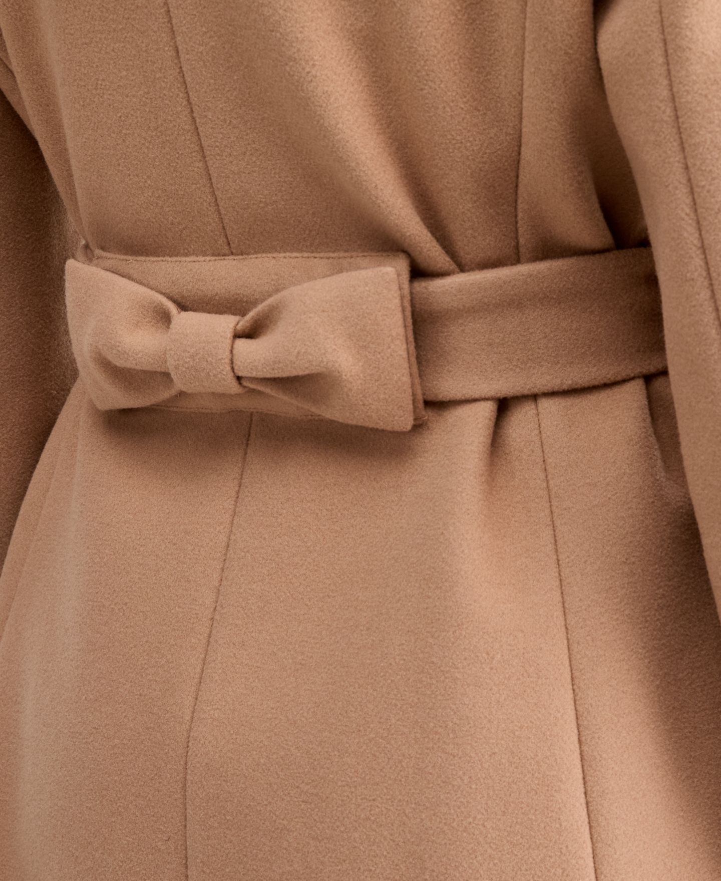 Женское пальто CeCe Petite Double-Breasted Belted Bow Back, цвет: Верблюжий — фото 4