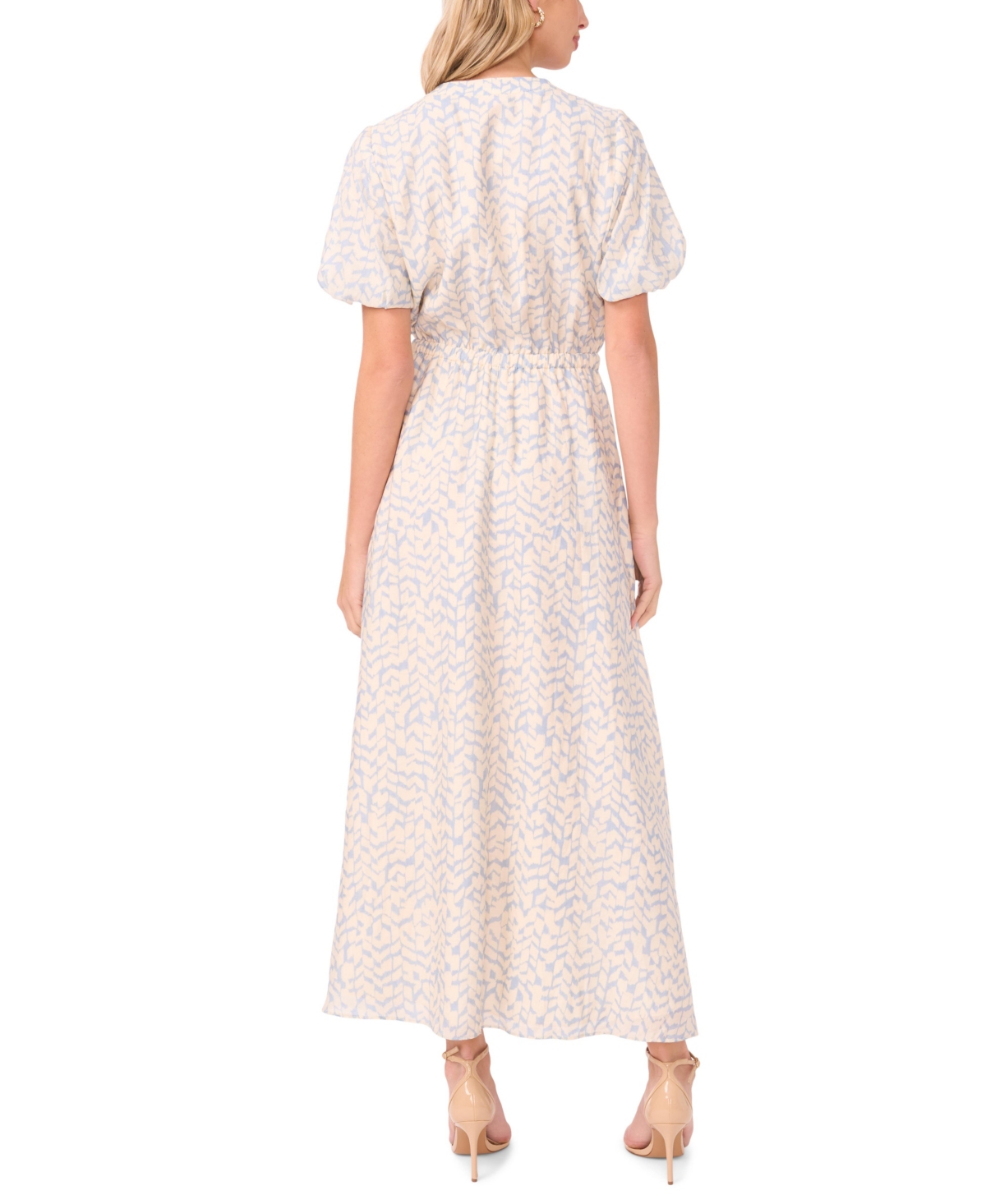 Vince Camuto Women's Puff-Sleeve Woven Maxi Dress